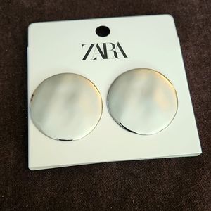 Zara Silver Fashion Earrings - Large Discs